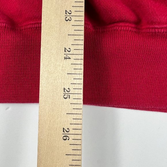 Y2K Gear Wisconsin Badgers Sweatshirt Adult Large Red Faded Embossed Crewneck - Picture 11 of 13